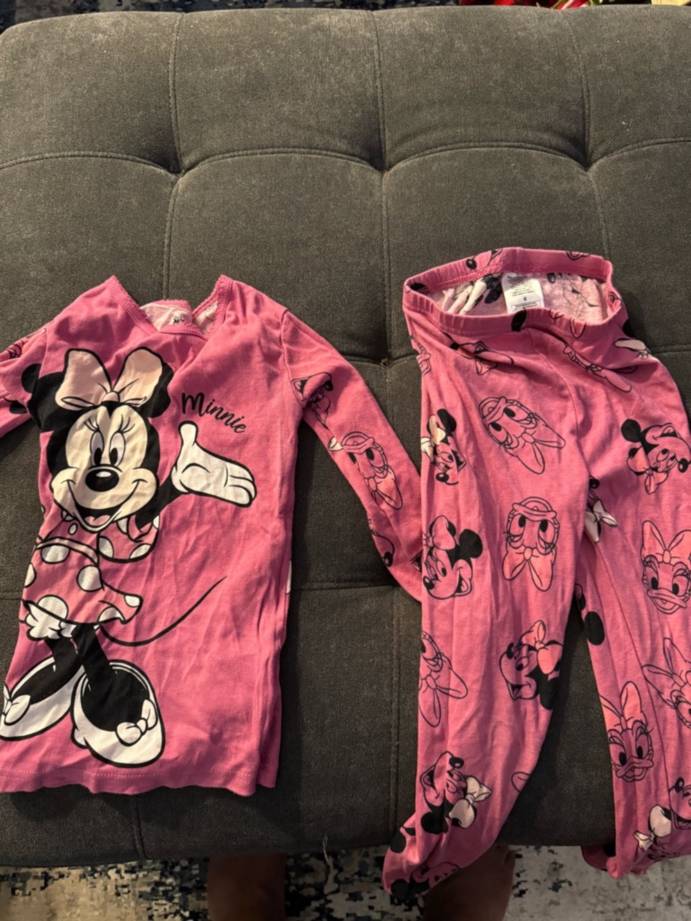 Disney Minnie Mouse Pink Graphic Pajama Set